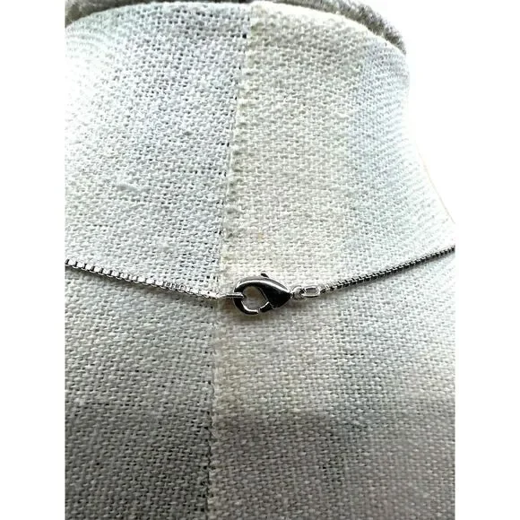 NEW Blue Interlaced Design Pendant Chain Necklace - Picture 8 of 9